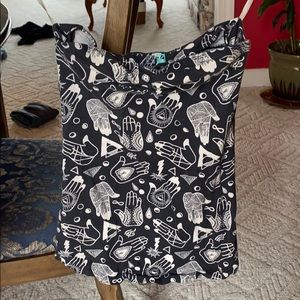 Patterned tube top blouse